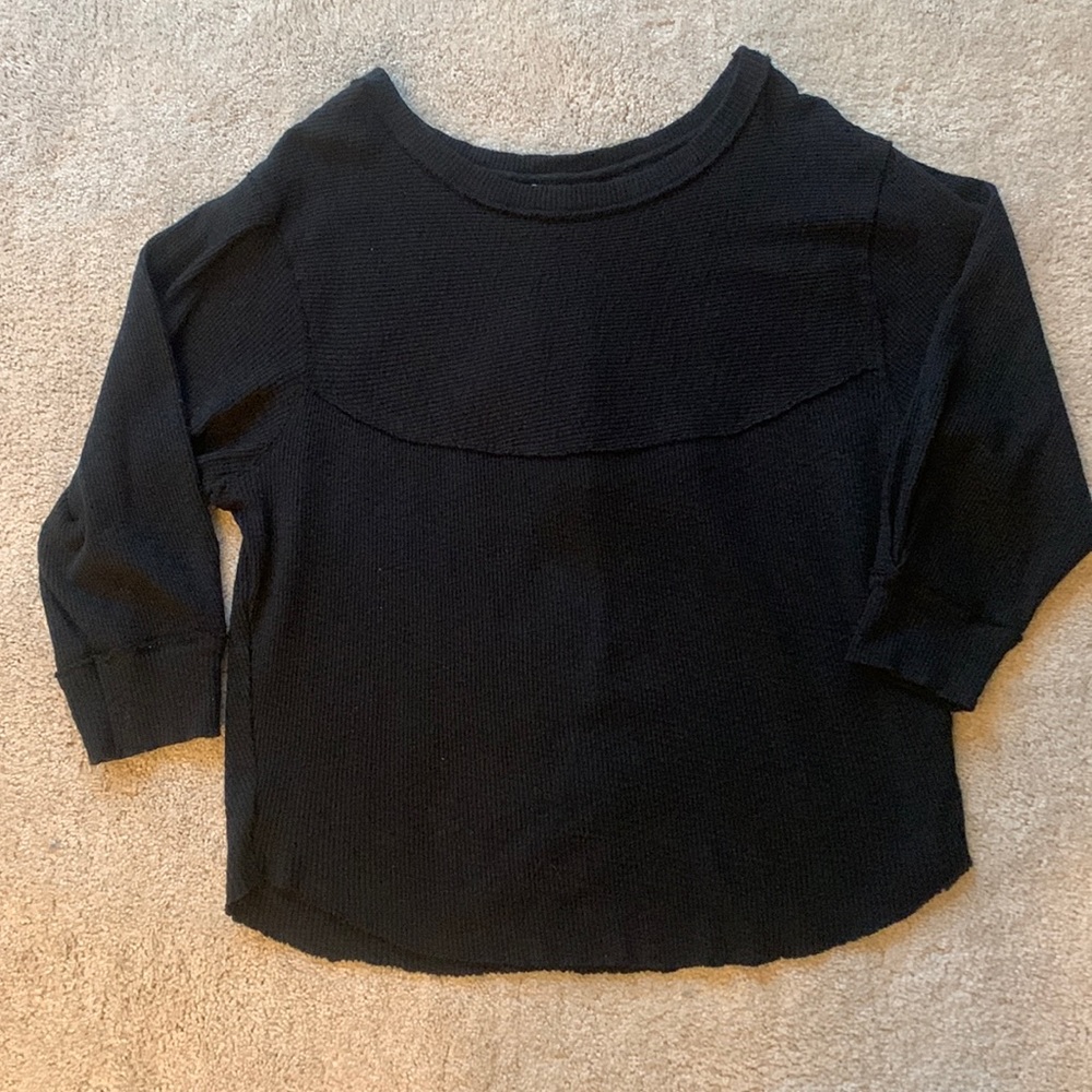 Free People scoop neck Henley/sweater